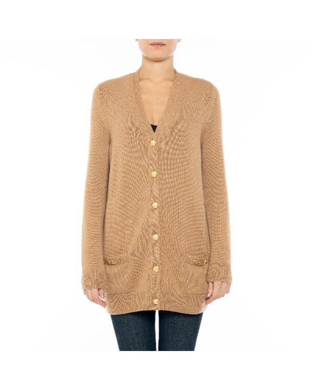 Céline Brown Signature Long Cardigan