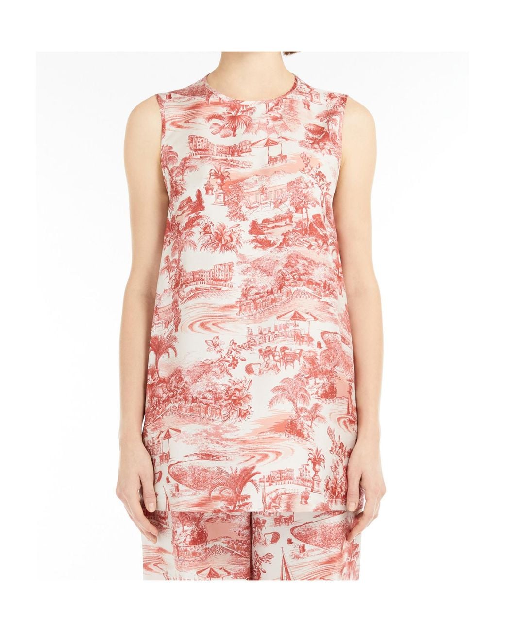 Max Mara Pink Studio Eresia All-Over Printed Top