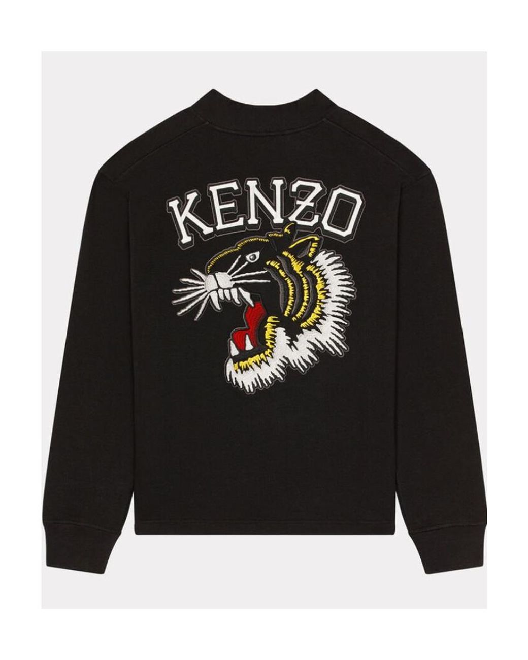 KENZO Black 'Varsity Jungle' Tiger Cardigan for men