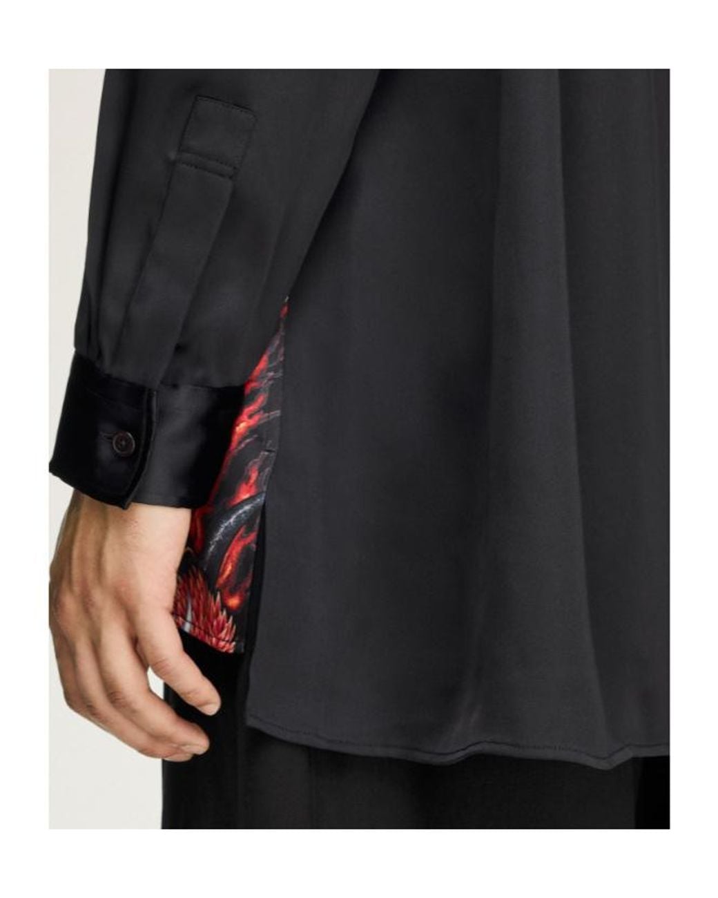 Y-3 Green Satin Graphic Shirt for men