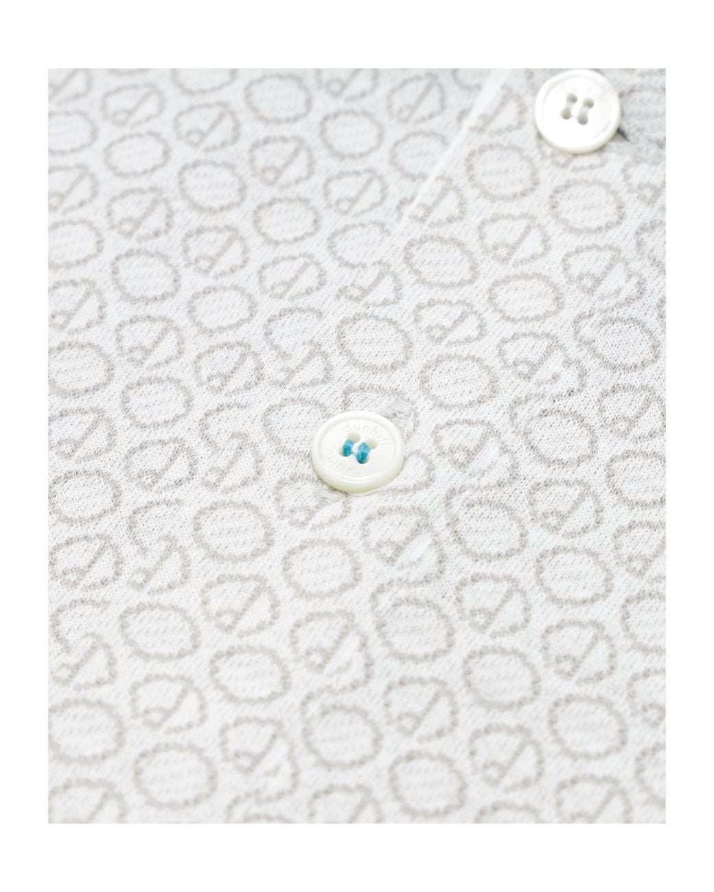 Dunhill White Buckle Short-Sleeved Polo Shirt for men
