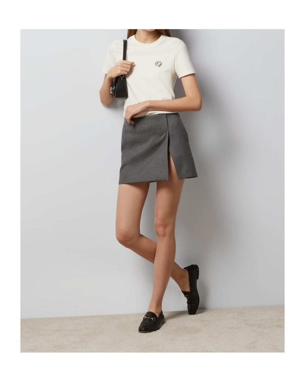 Gucci White Embellished Logo Crewneck T-Shirt