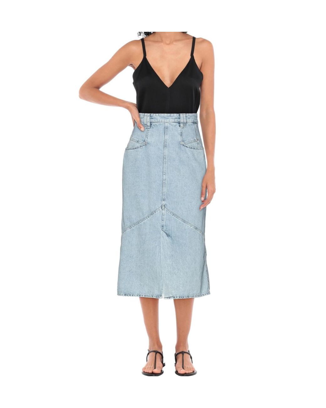 Isabel Marant Blue Belt Loop Denim Skirt