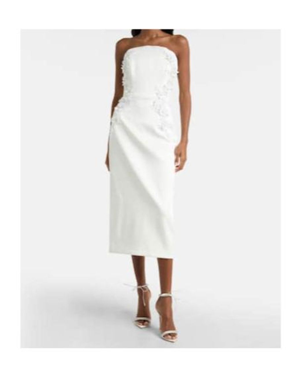 Rebecca Vallance White Xanthe Embellished Midi Dress