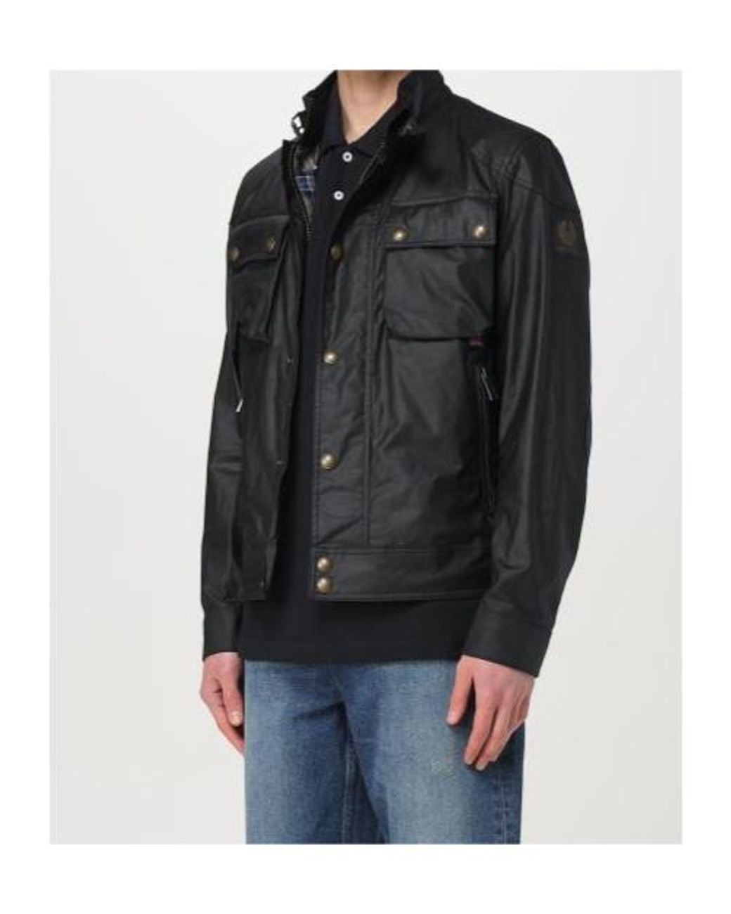 Belstaff Black Racemaster Military Jacket for men