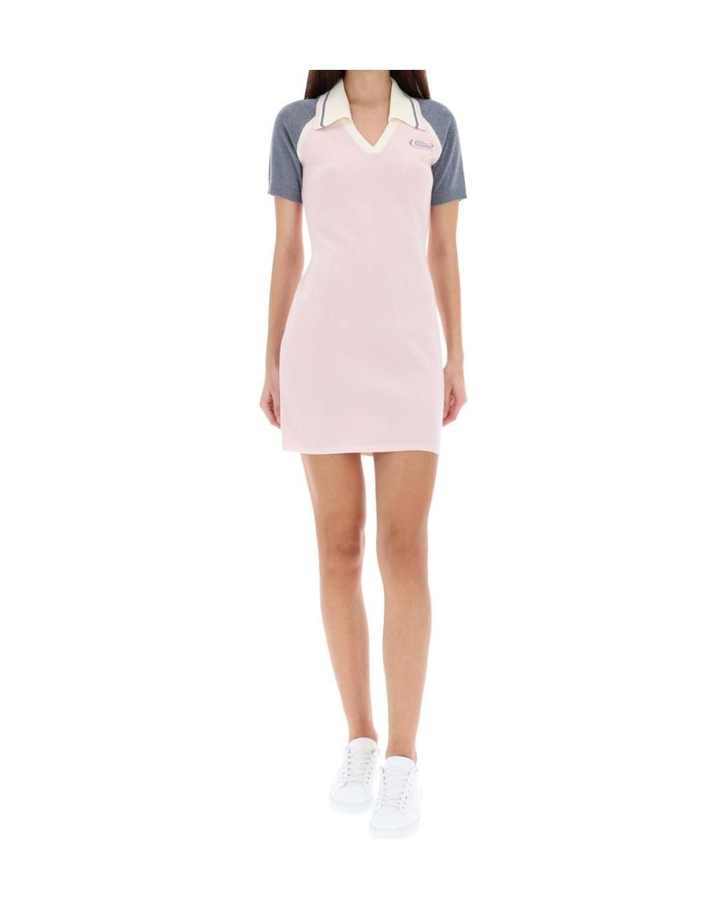 Casablanca Pink Short-Sleeved Tennis Dress