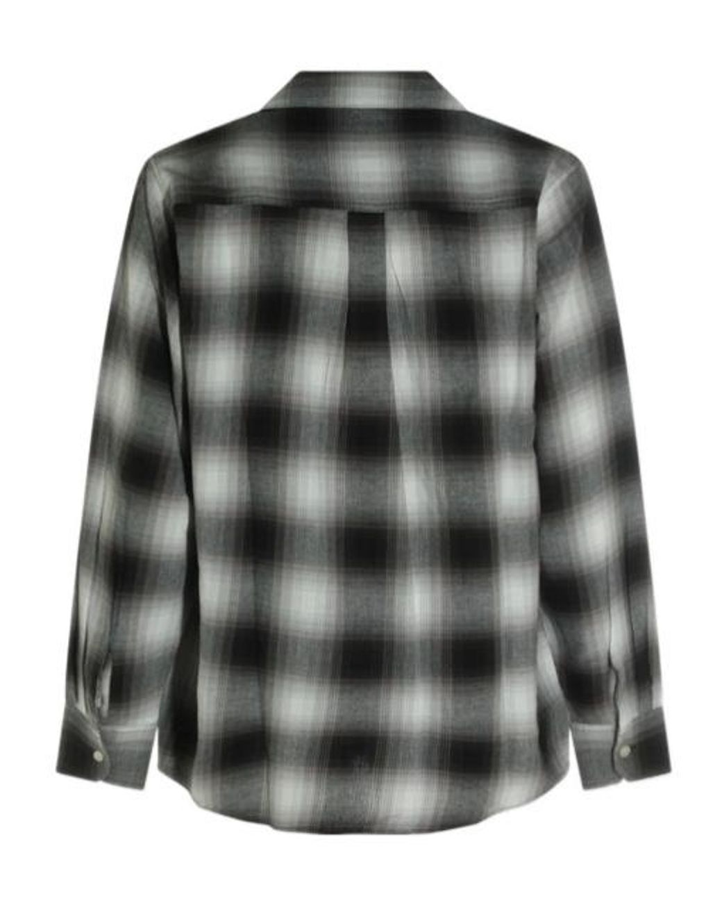 Carhartt Gray Check-Pattern Logo-Patch Shirt for men