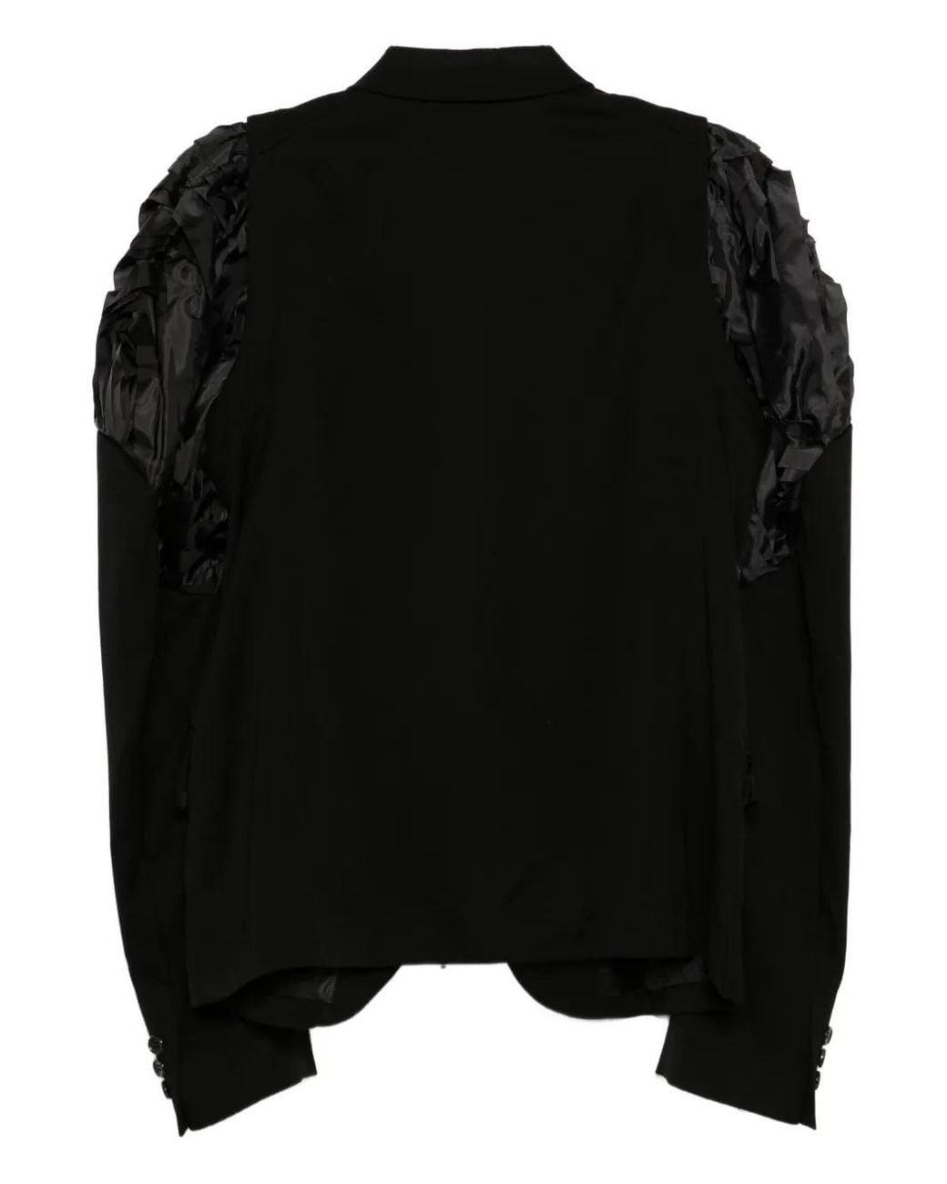 Comme des Garçons Black Ruffled-Sleeve Blazer