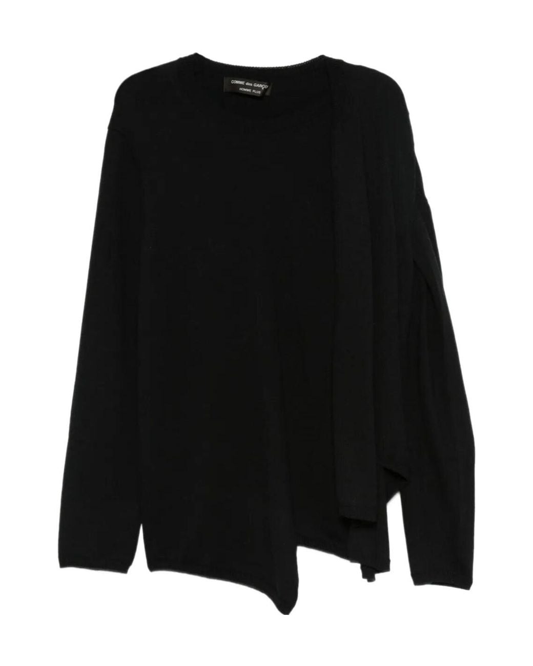 Comme des Garçons Black Comme Des Garçons Shirt Asymmetrical Hem Layered Jumper for men