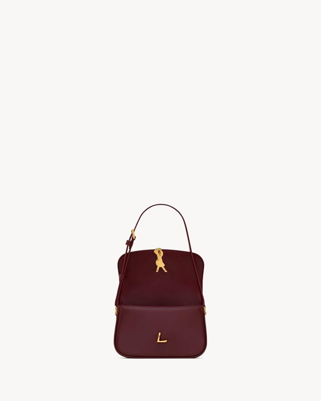 Saint Laurent Purple Solferino Foldover Top Mini Shoulder Bag