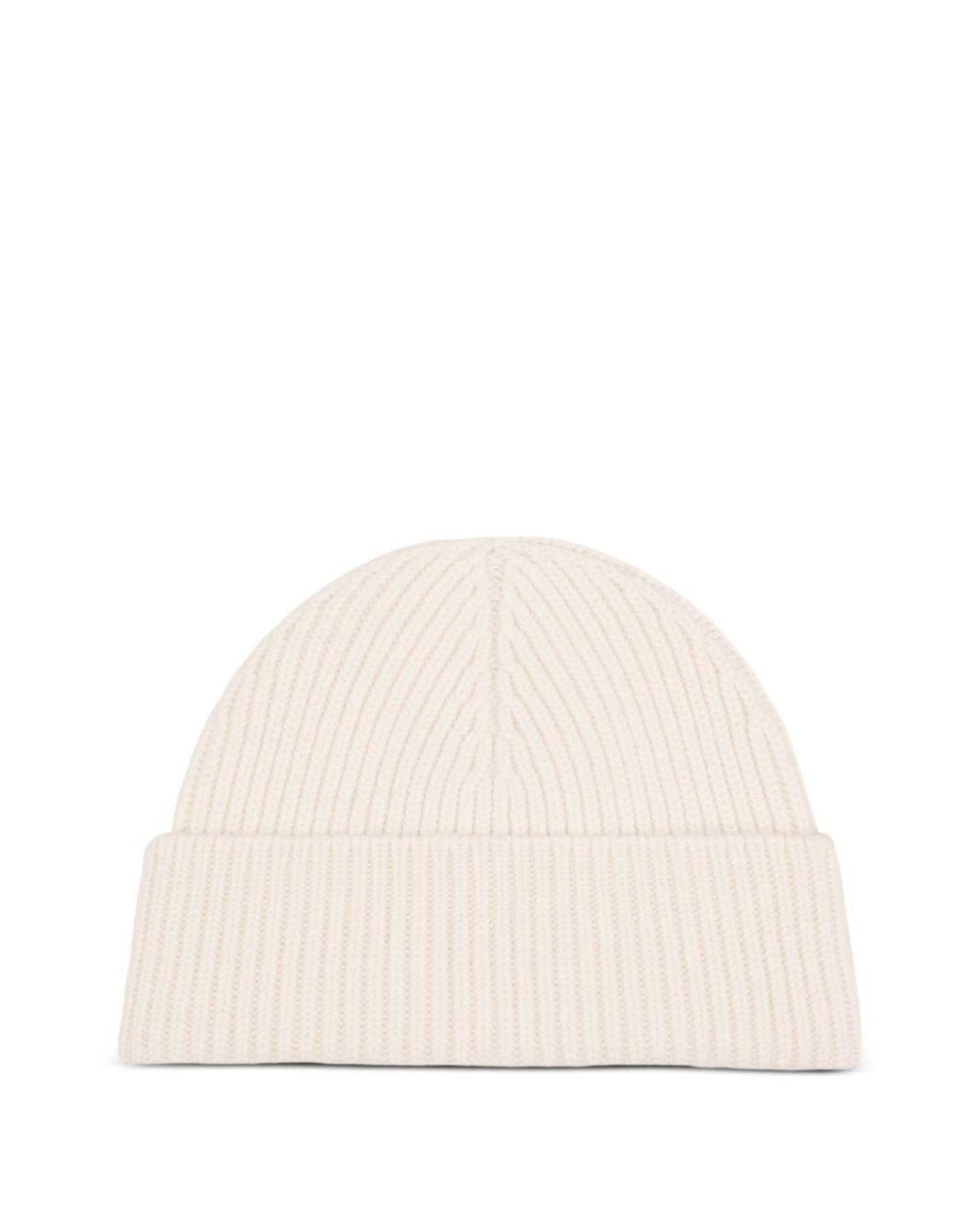 AMI Natural Ami Ami De Coeur Ribbed Beanie Hat for men