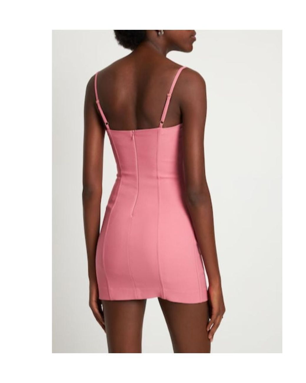 Blumarine Pink Flower Detail Crepe Mini Dress