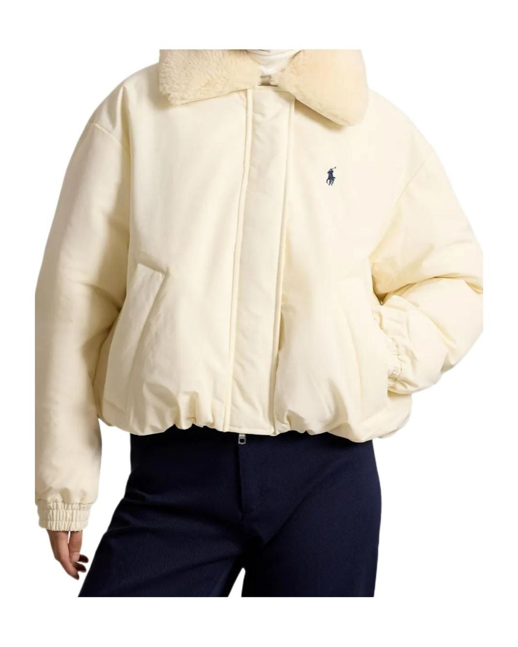 Polo Ralph Lauren Natural High-Pile-Collar Down Puffer Jacket