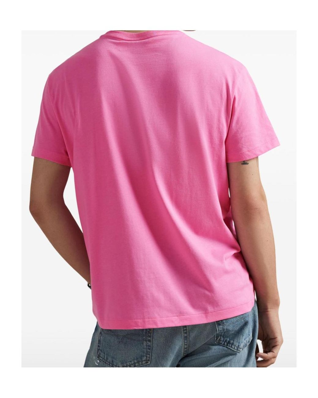 Polo Ralph Lauren Pink Pony Embroidered Crewneck T-Shirt for men