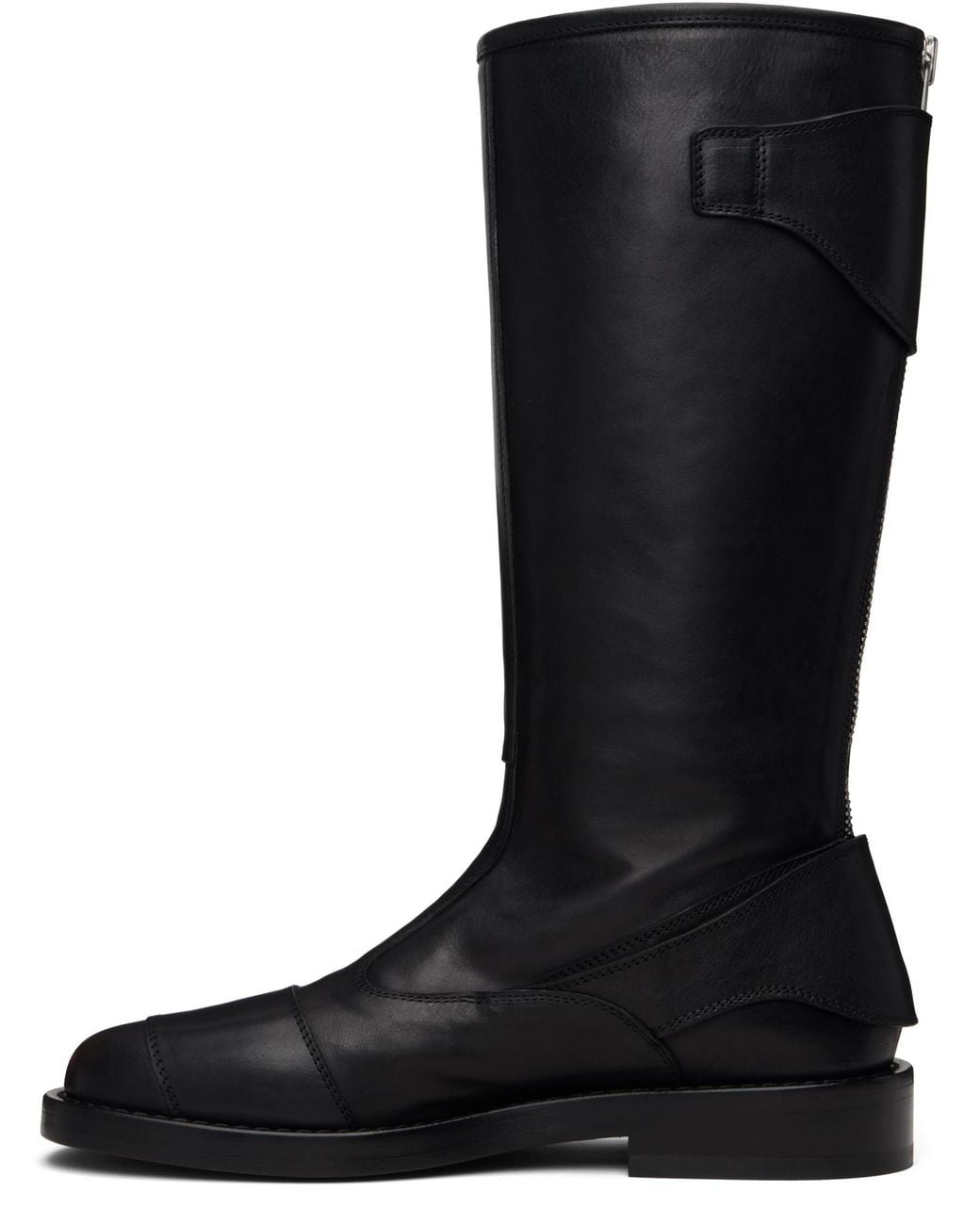 Ann Demeulemeester Black Balo High Top Motorcycle Boots for men