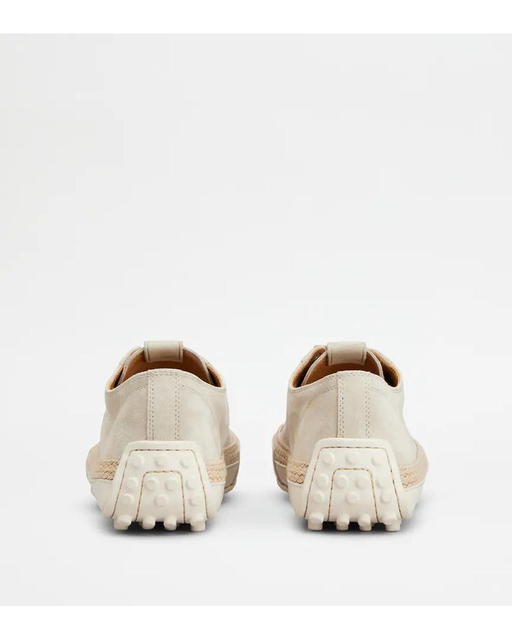 Tod's White Sneakers En Cuir Velours for men