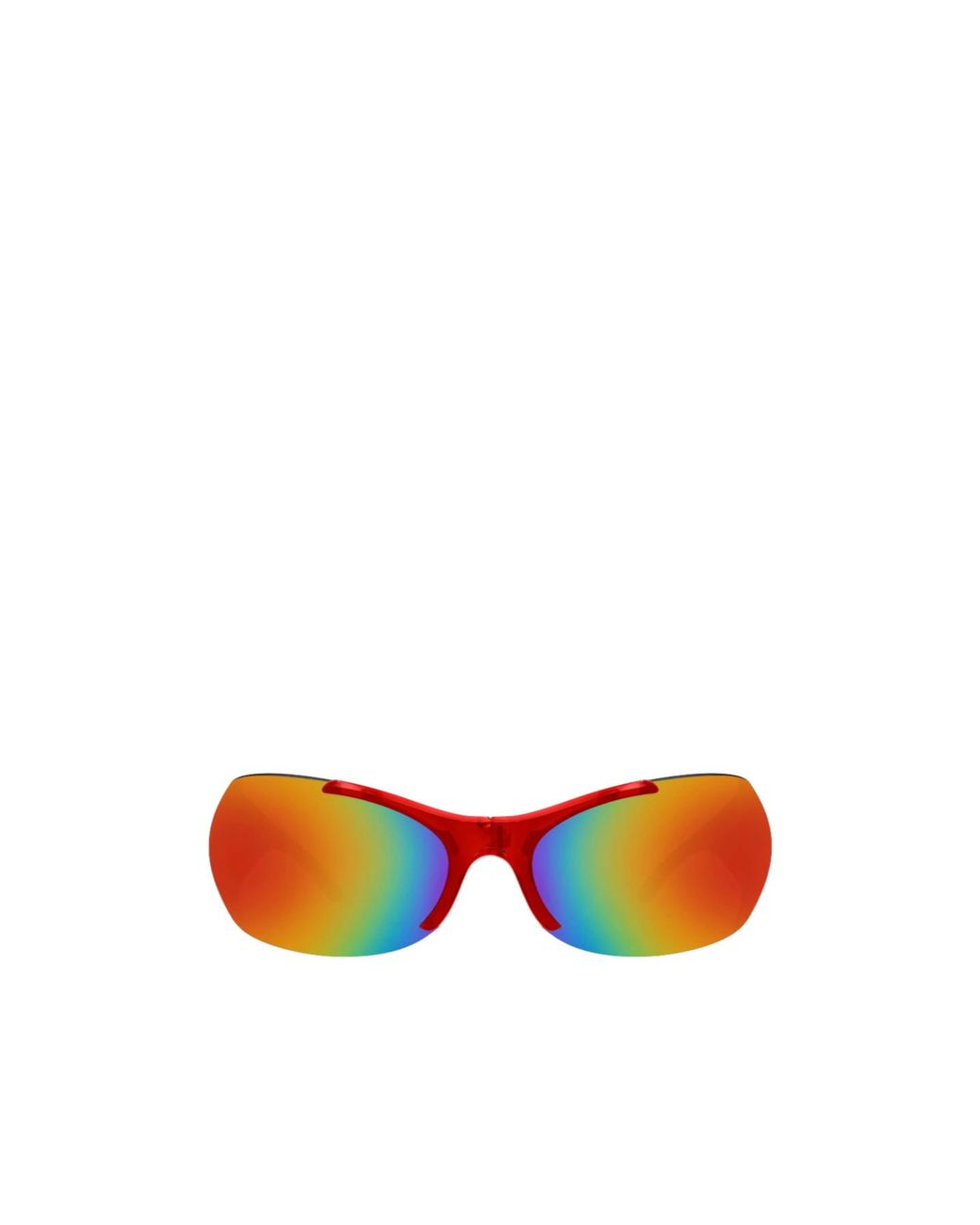 Balenciaga Orange Eyewear Wraparound Frame Sunglasses