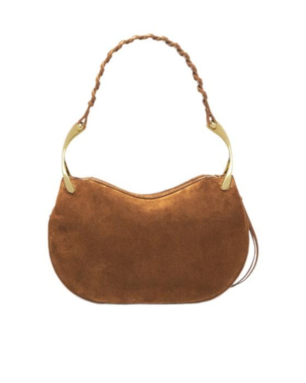 McQueen Brown Wishbone Shoulder Bag