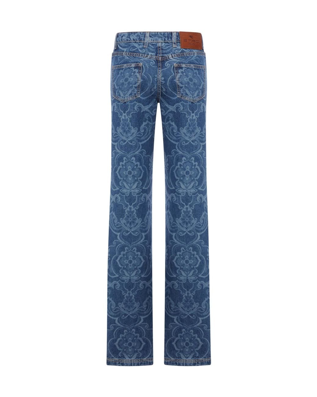 Etro Blue Paisley Flared Jeans