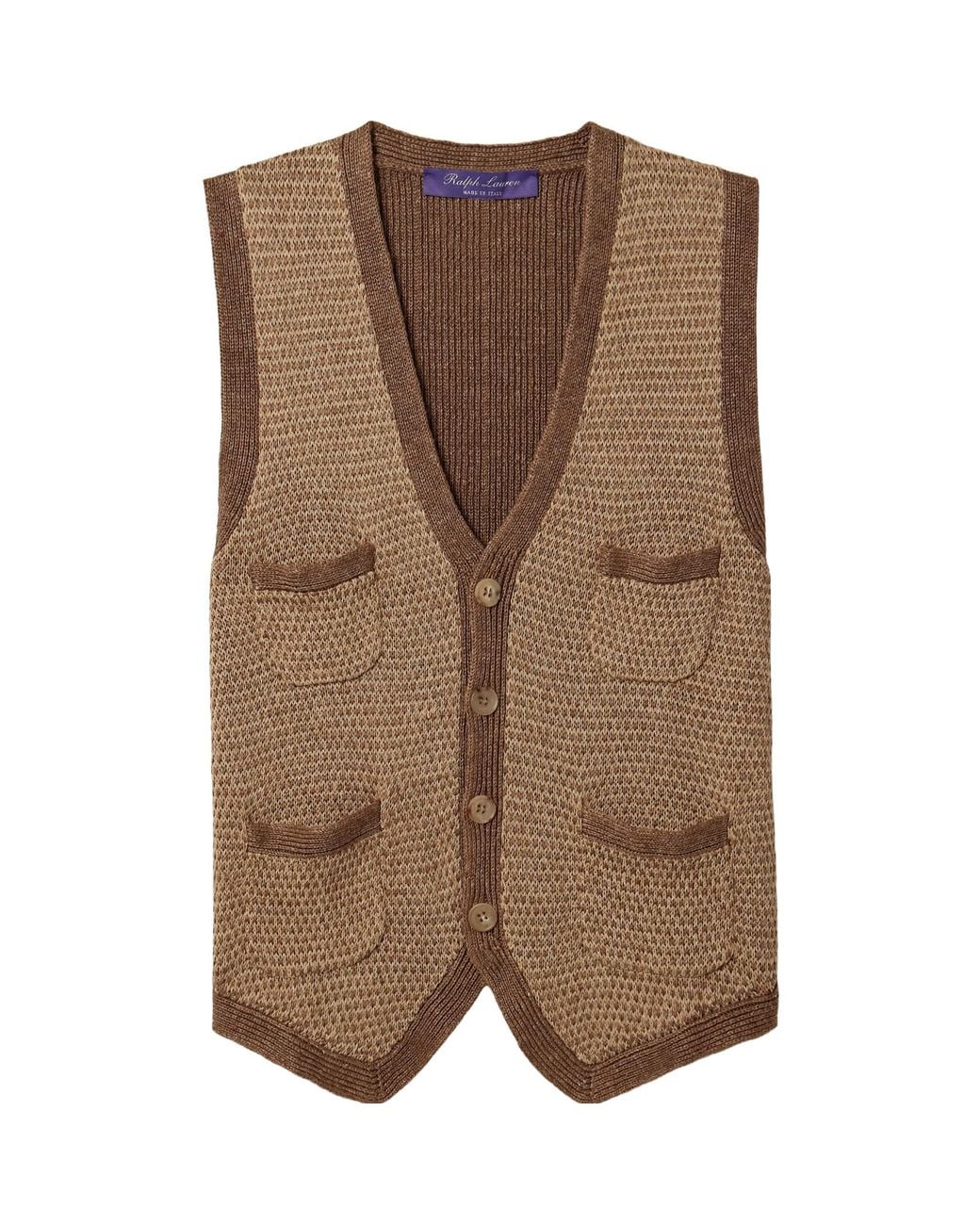 Ralph Lauren Brown Tweed Vest