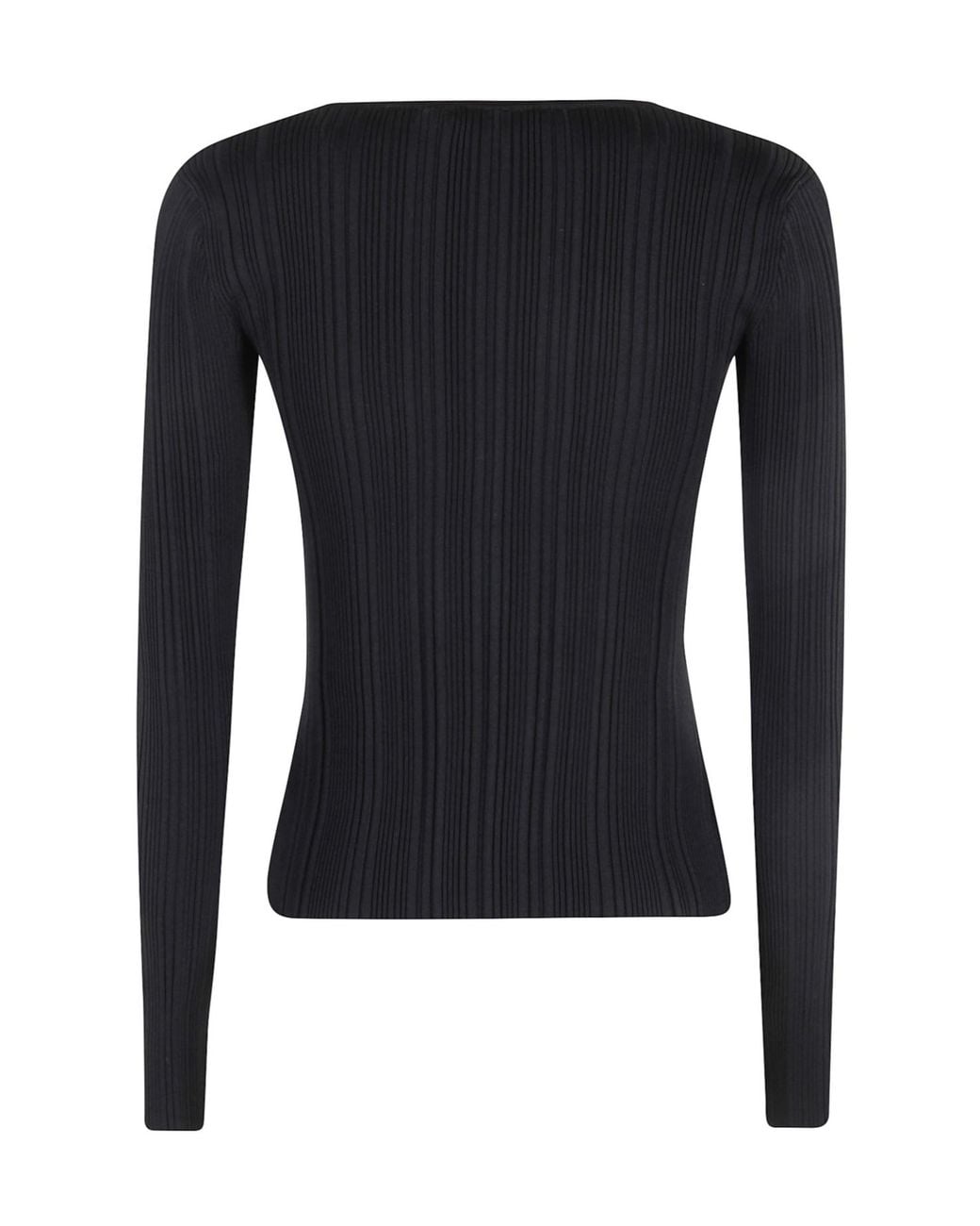 Self-Portrait Blue Lace Trim Knit Top