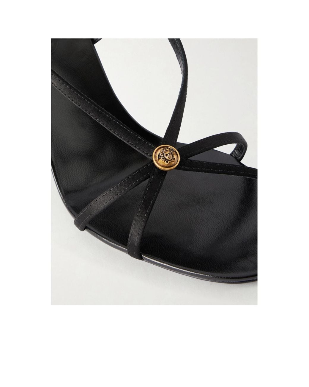 Versace Metallic Valentina Strappy Heeled Sandals