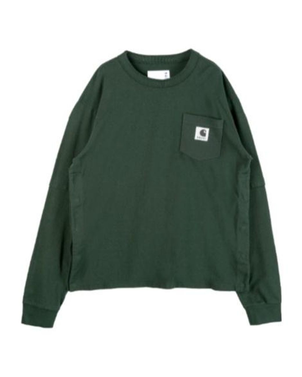 Sacai Green X Carhartt Wip Logo Patch Crewneck Sweatshirt