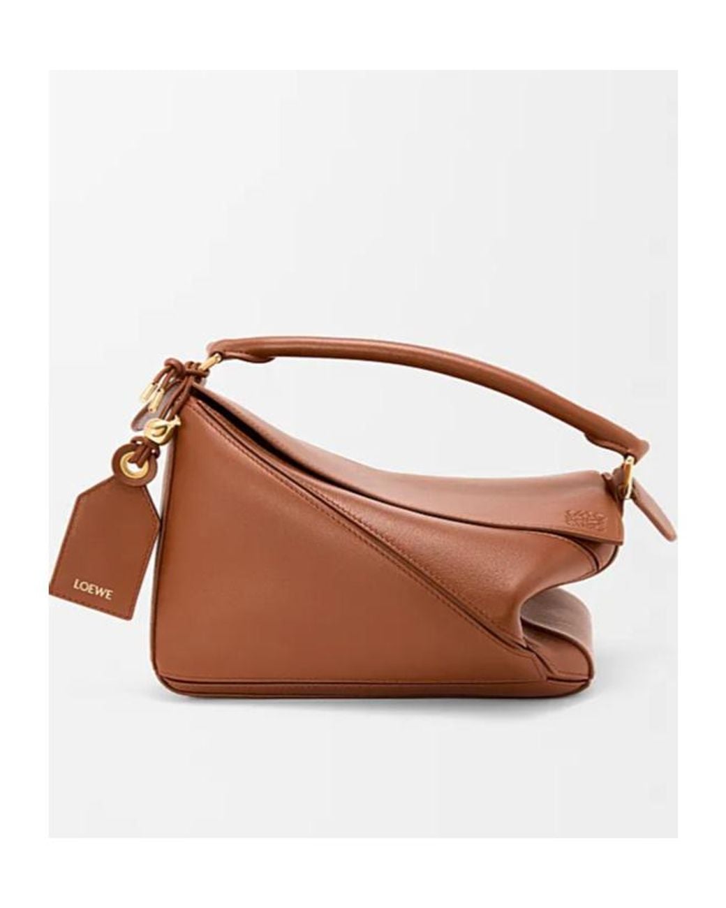 Loewe Brown Small Featherlight Puzzle Bag