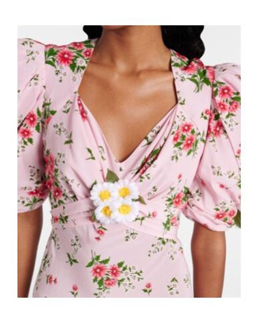 Rodarte Pink Floral Silk Cocktail Dress