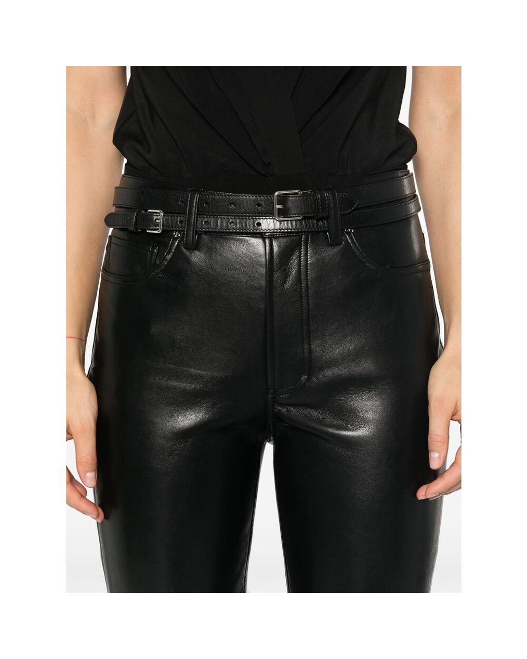 Anine Bing Gray Bruno Straight Leg Trousers