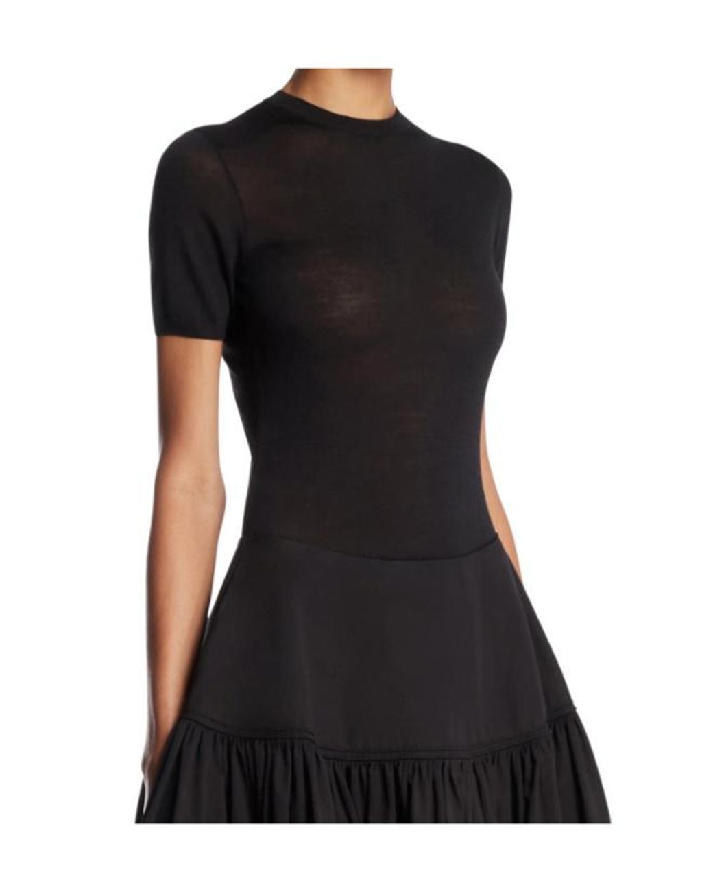 Alaïa Black Short-Sleeved Bodysuit