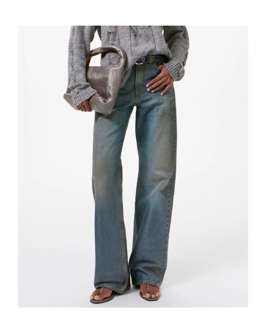 Our Legacy Blue Wata Cut Wide Leg Jeans