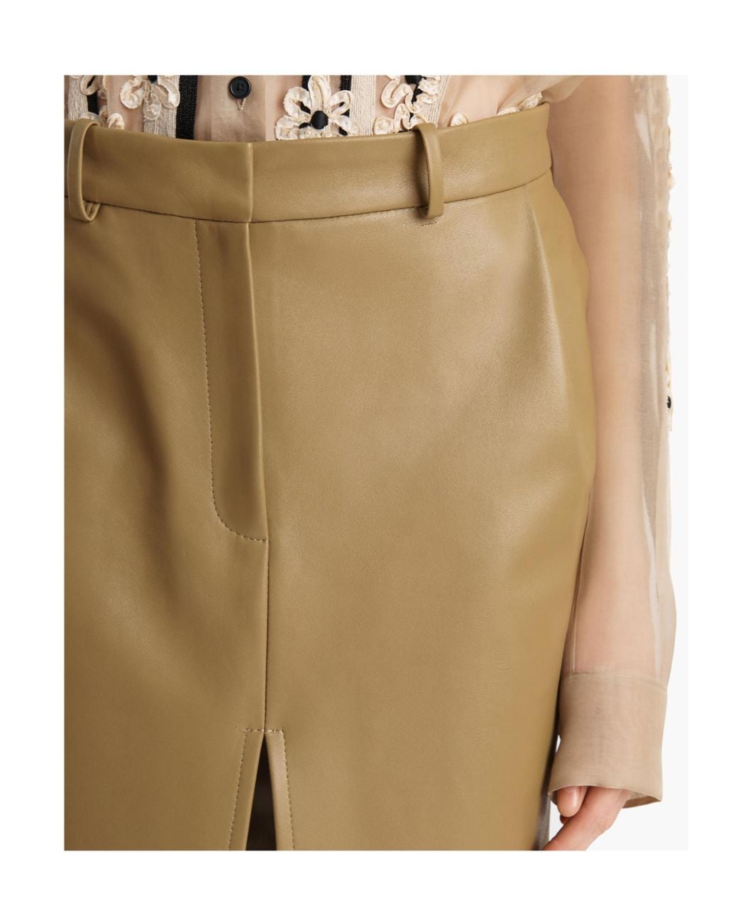 Khaite Natural Anden Midi Skirt