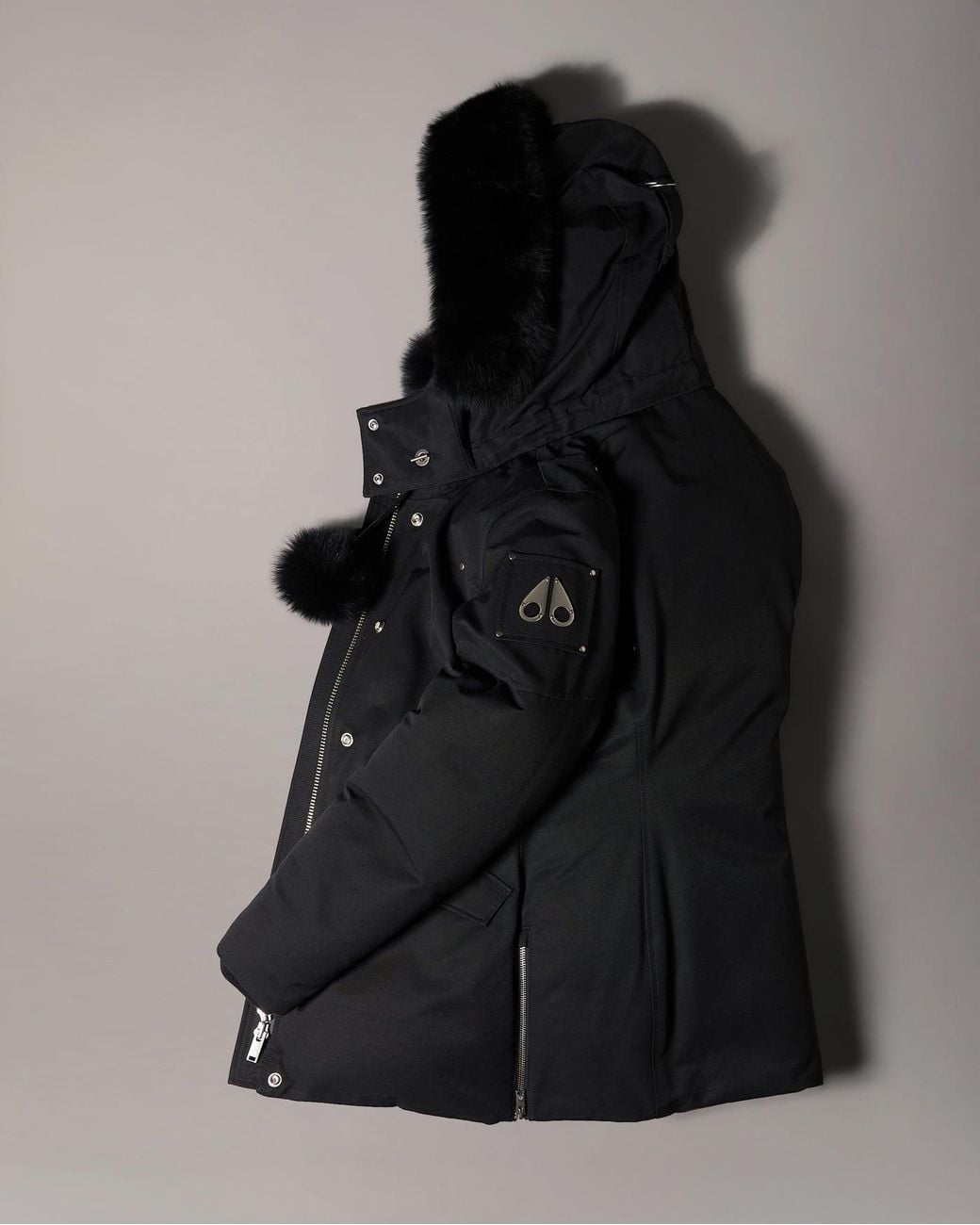 Moose Knuckles Black Original 3Q Down Jacket