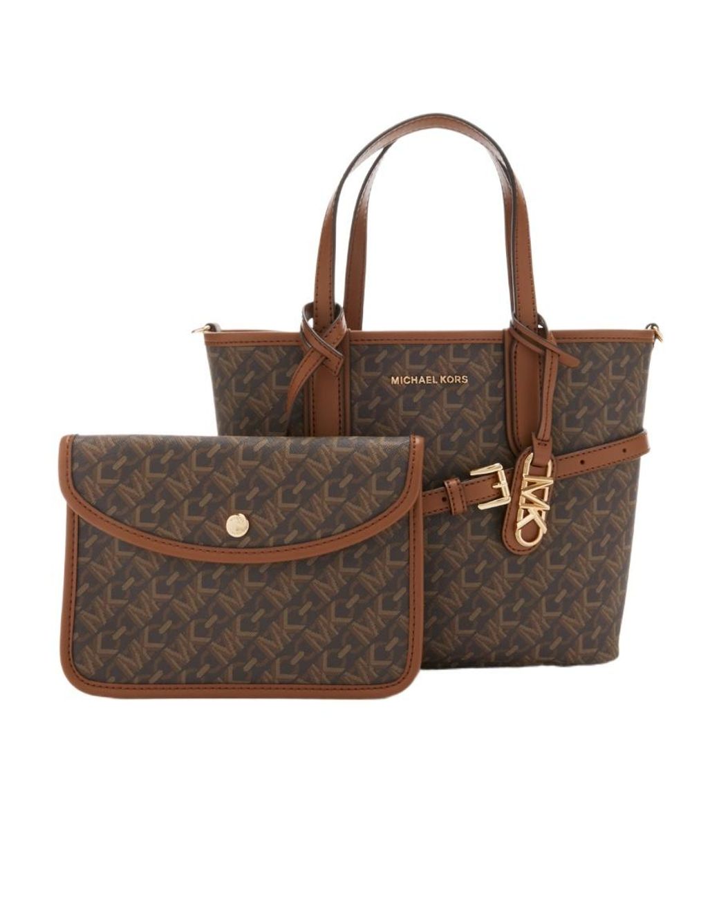MICHAEL Michael Kors Brown Logo Lettering Tote Bag