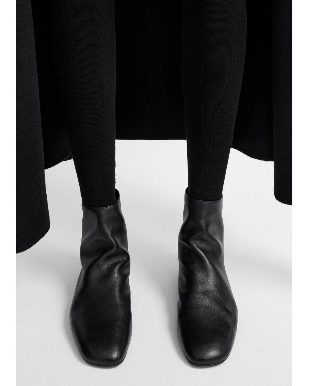 Totême Black Zip-Fastening Ankle Boots