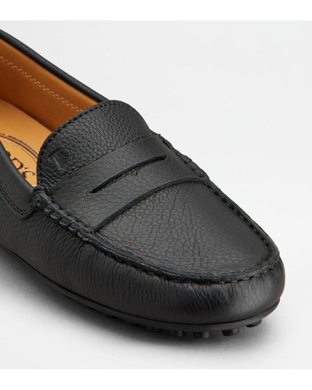 Tod's Black Round-Toe Loafers