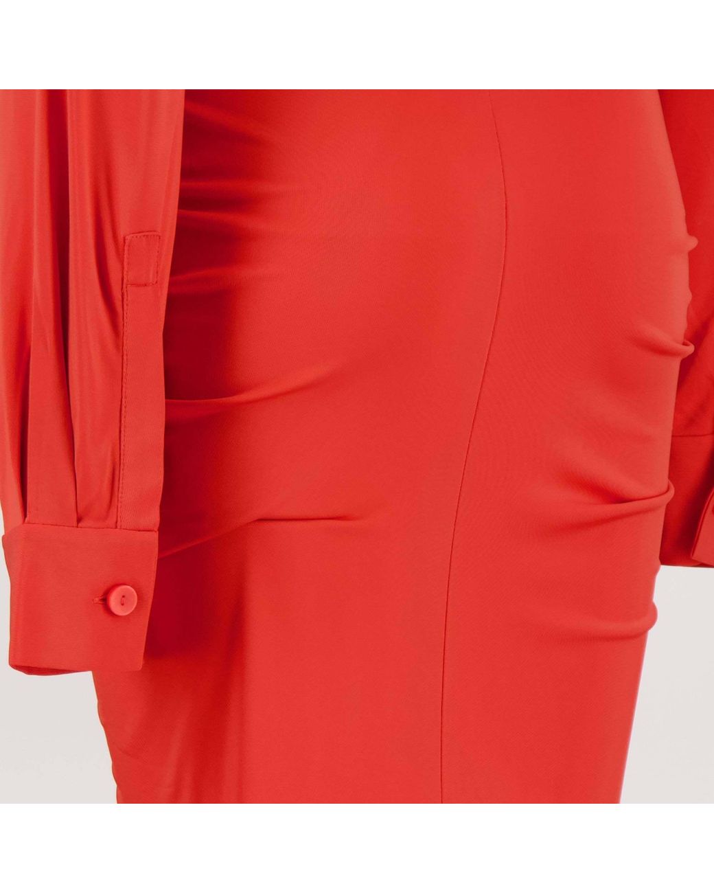 Christopher Esber Red Vivenda Ruched Cut-Out Dress