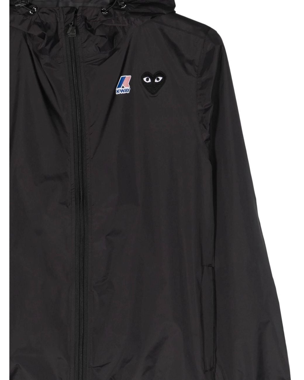 COMME DES GARÇONS PLAY Black Comme Des Garçons Play Hooded Zipped Jacket for men