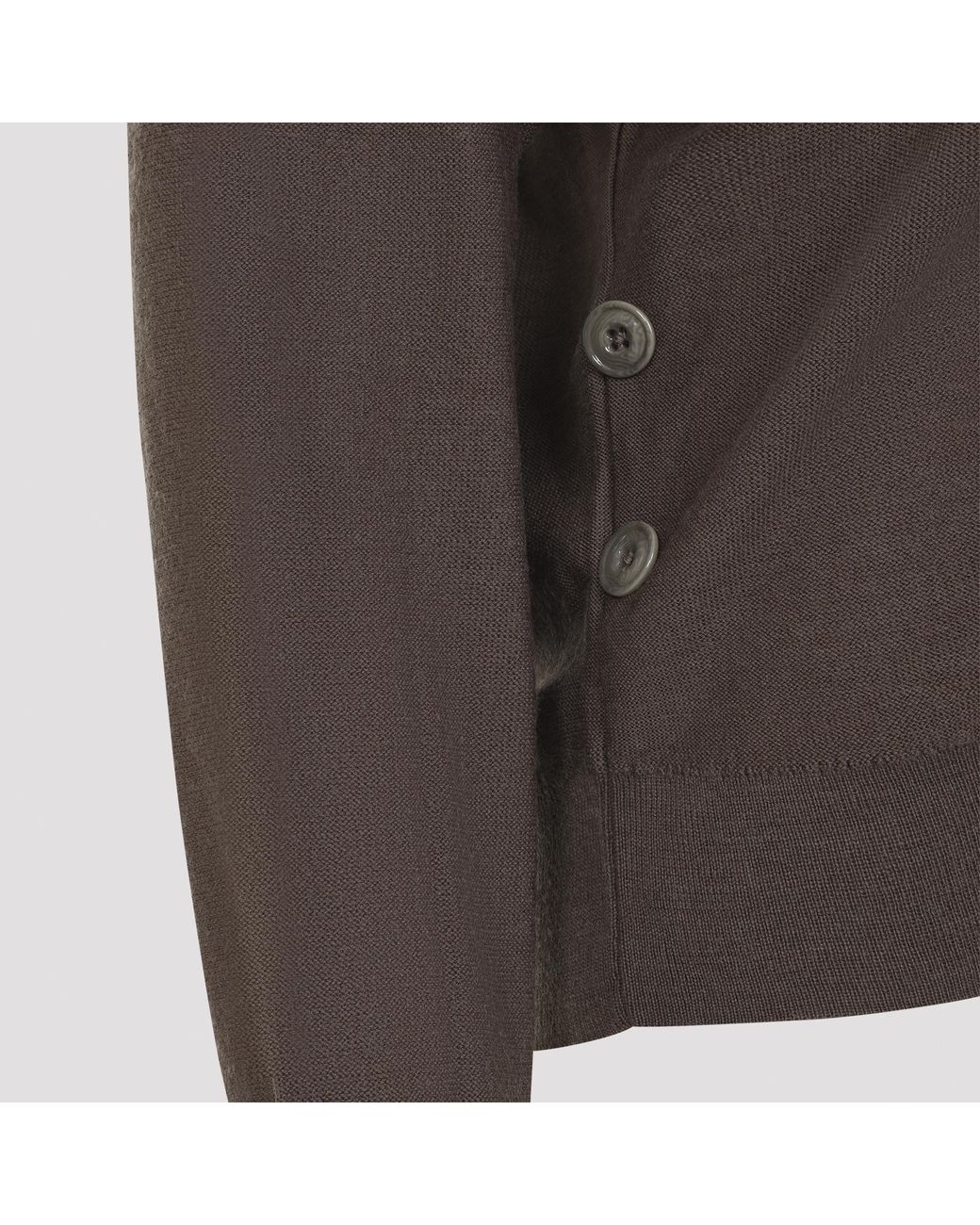 Lemaire Brown Long Sleeved Cardigan for men
