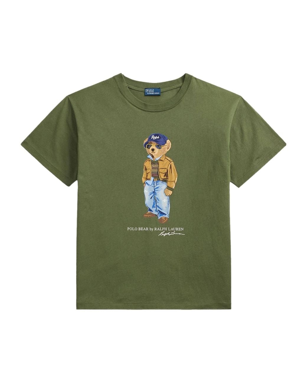 Polo Ralph Lauren Green T-Shirt With Cartoon Bear