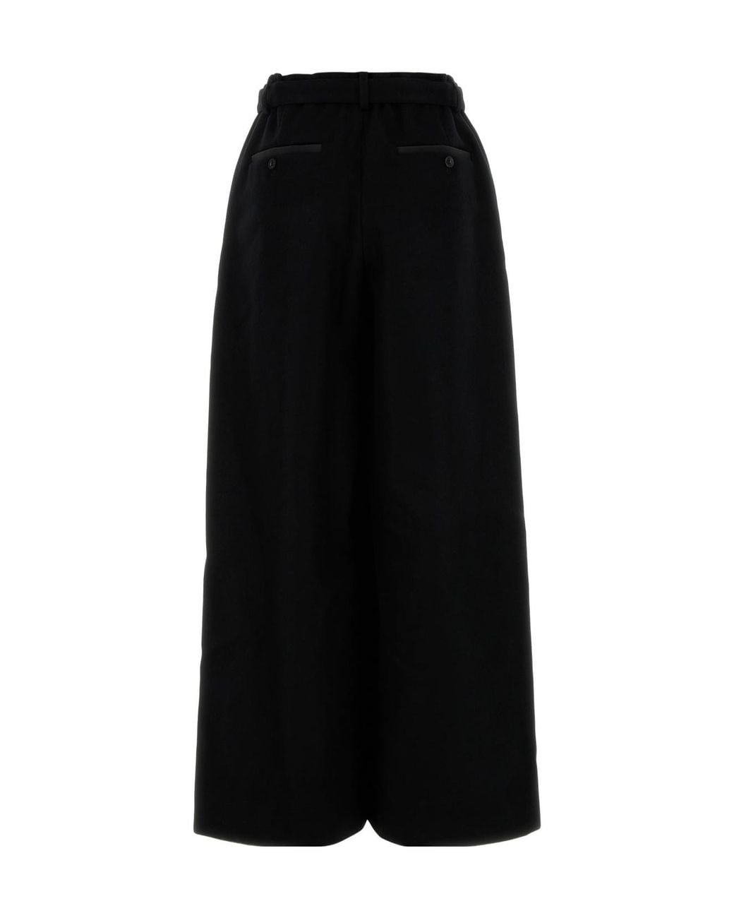 Sacai Black Wool Palazzo Pants