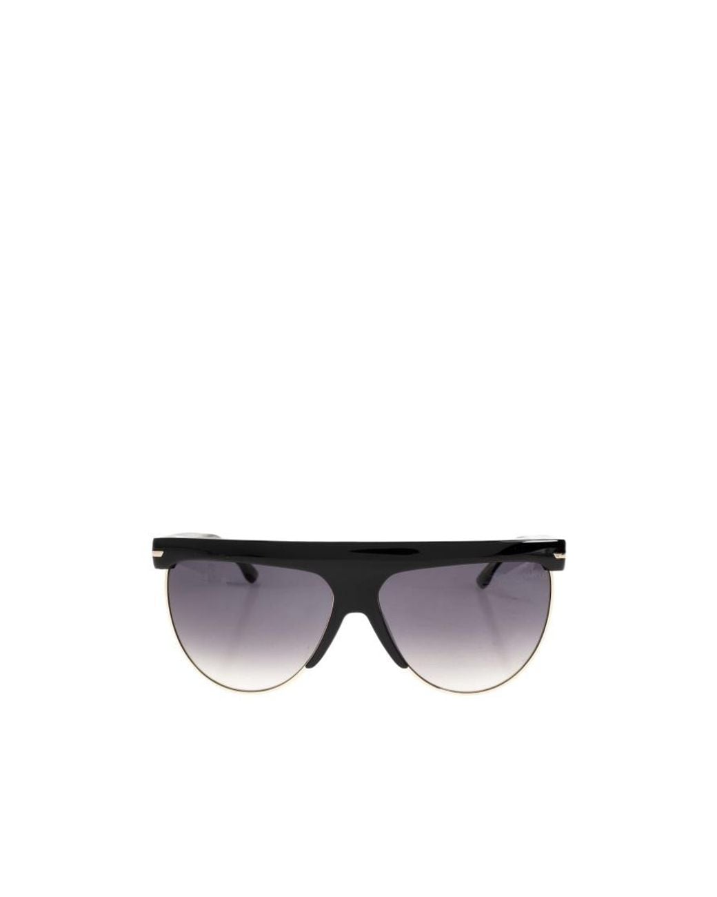 Victoria Beckham Black Eyewear Oval Frame Sunglasses