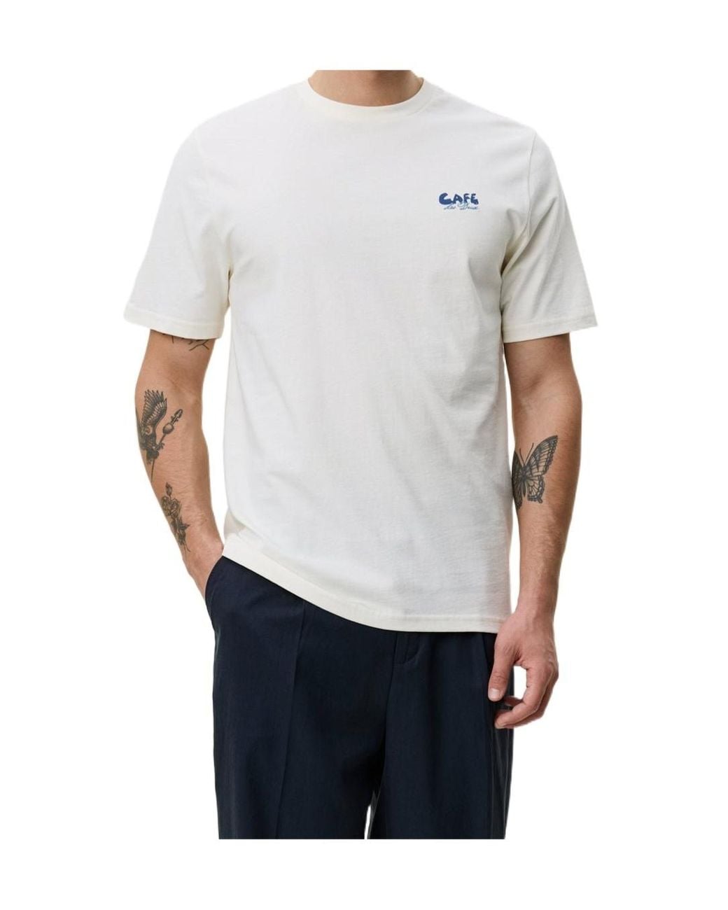 Les Deux White Short-Sleeved T-Shirt for men