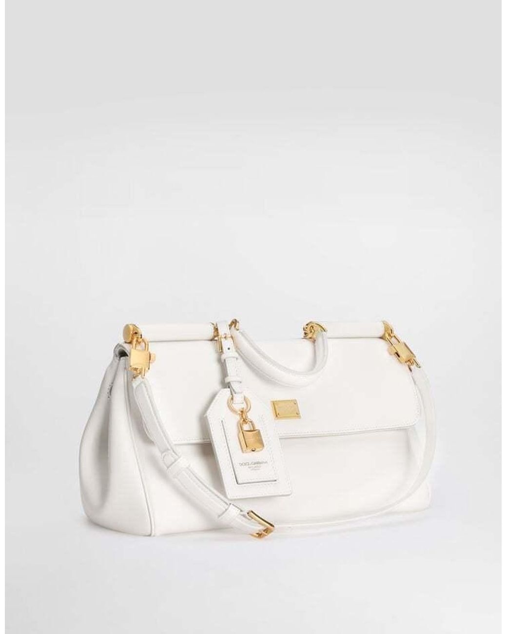 Dolce & Gabbana White Medium My Sicily Handbag