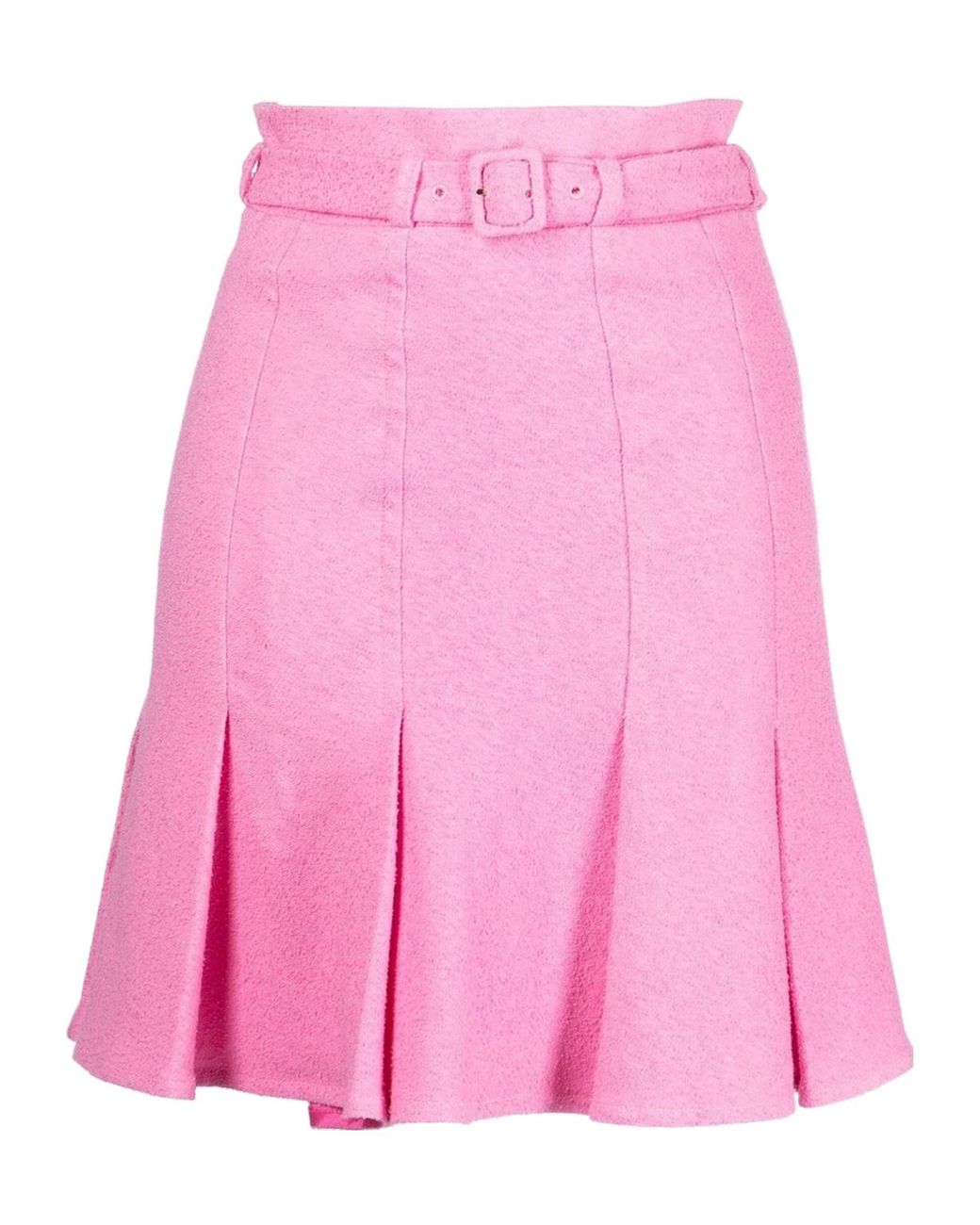 Patou Pink Pleated A-Line Skirt