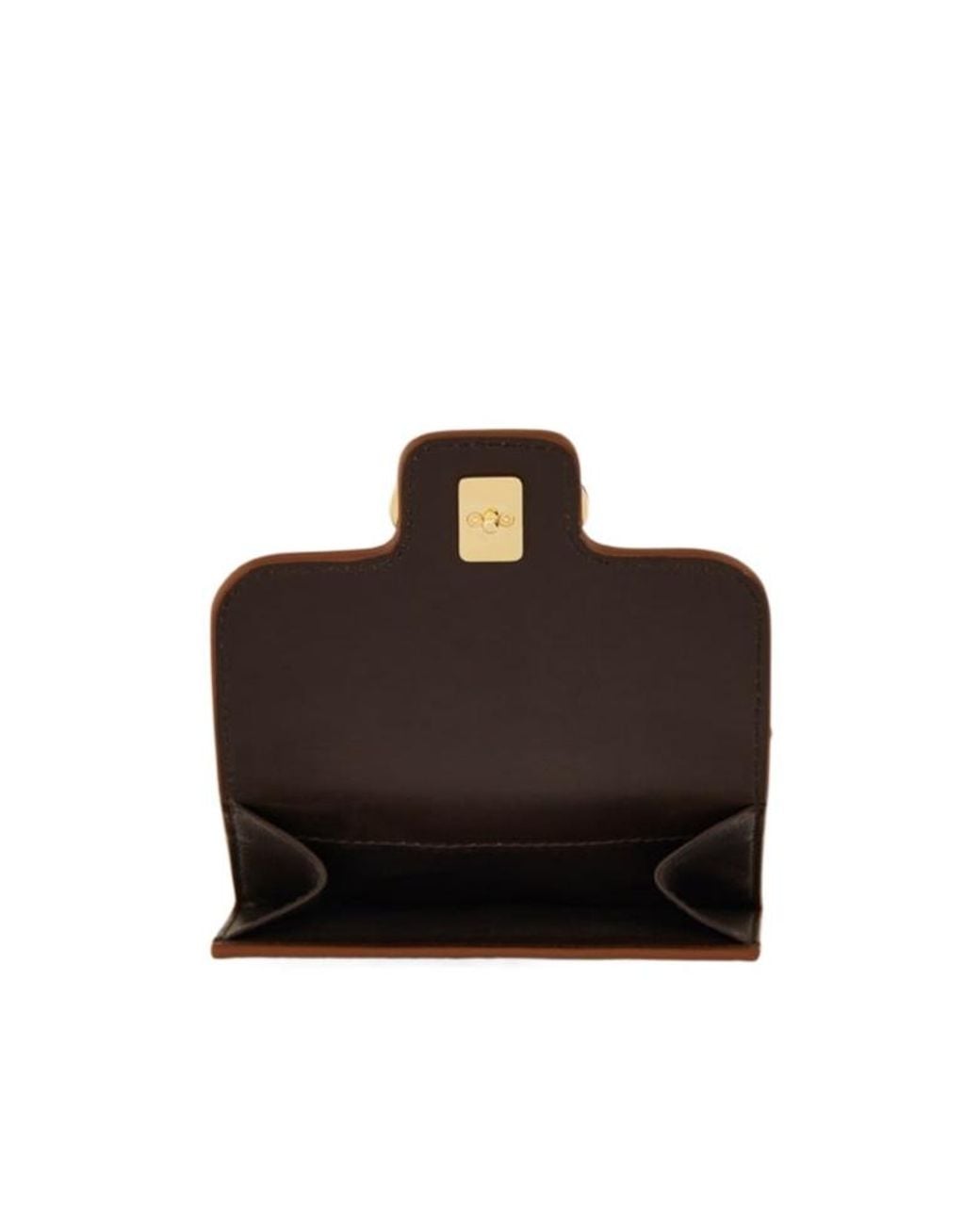 Ferragamo Brown Gancini Compact Wallet