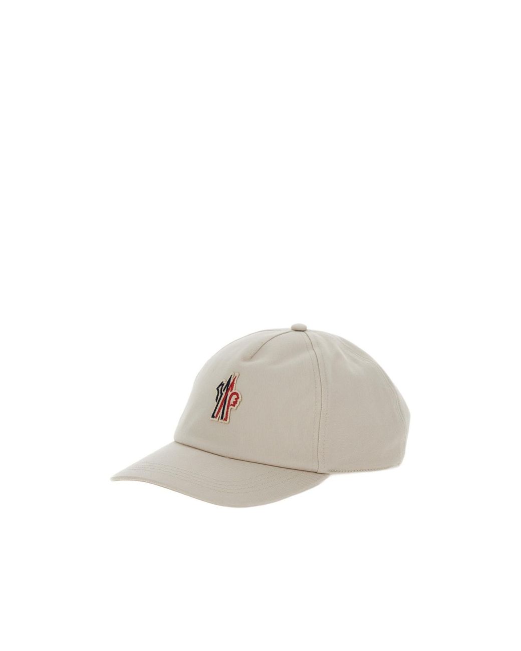 Moncler White Grenoble Logo Patch Baseball Cap for men
