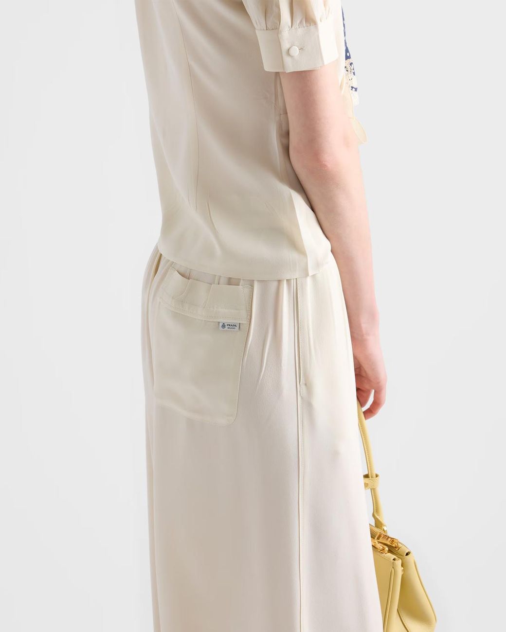 Prada Natural Silk Marocain Pants