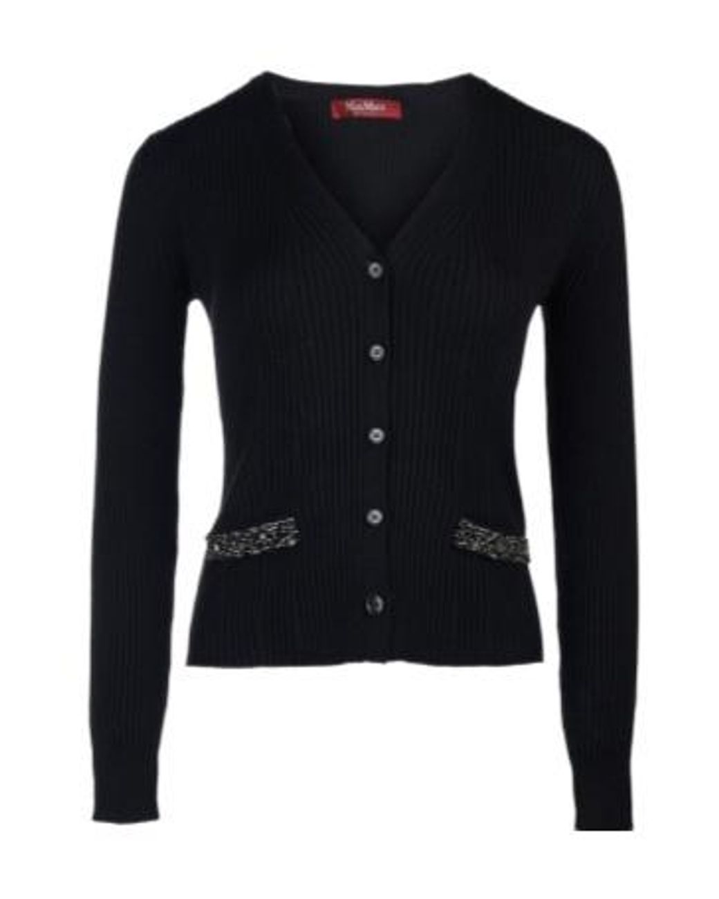 Max Mara Blue Long-Sleeved Cardigan
